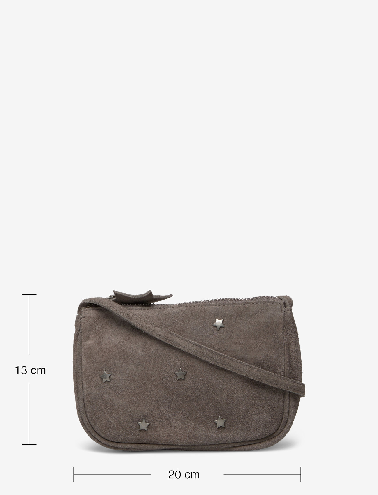 Mango - Leather bag with star studs - grey - 4