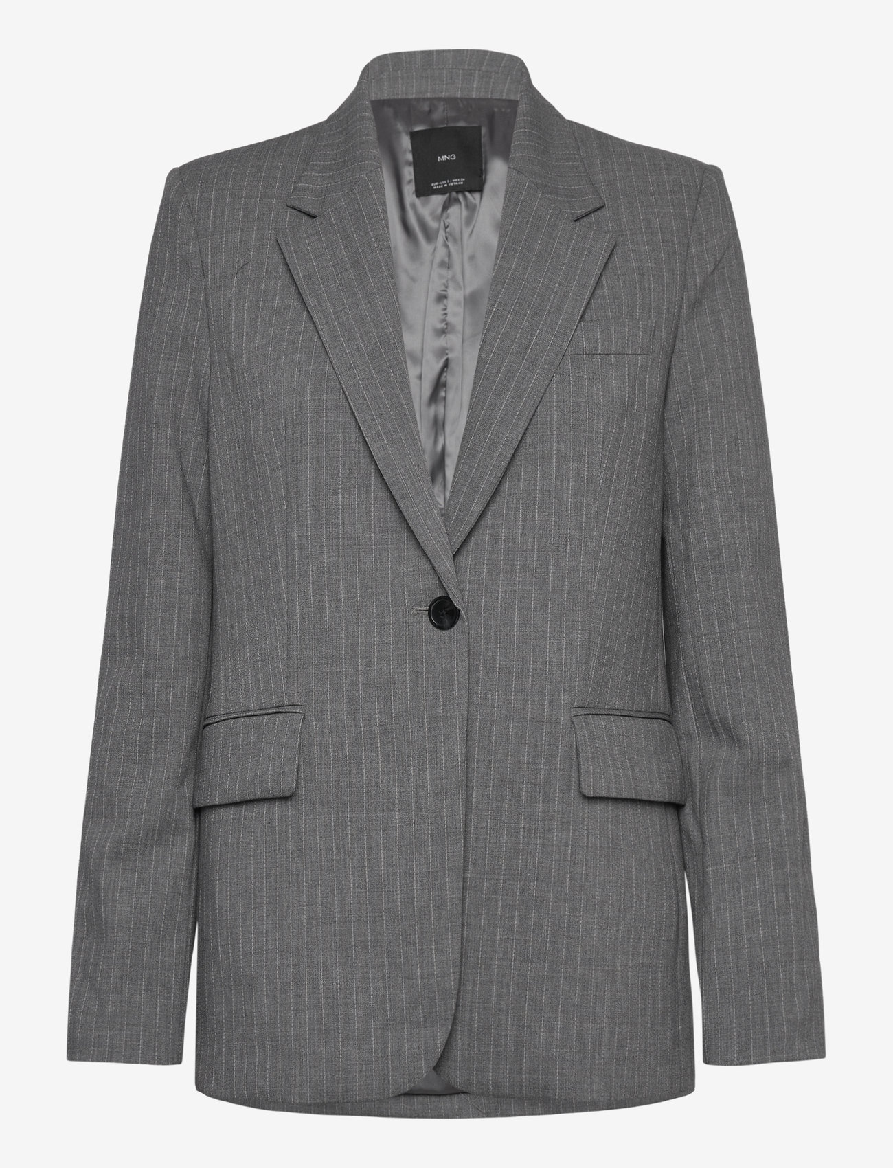 Mango - Pinstripe suit jacket - enkeltradede blazere - grey - 1