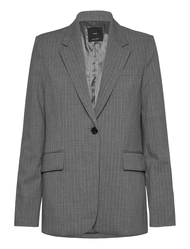 Mango - Pinstripe suit jacket - enkeltradede blazere - grey - 1