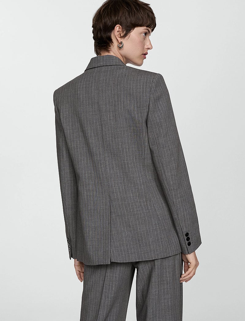 Mango - Pinstripe suit jacket - enkeltradede blazere - grey - 3