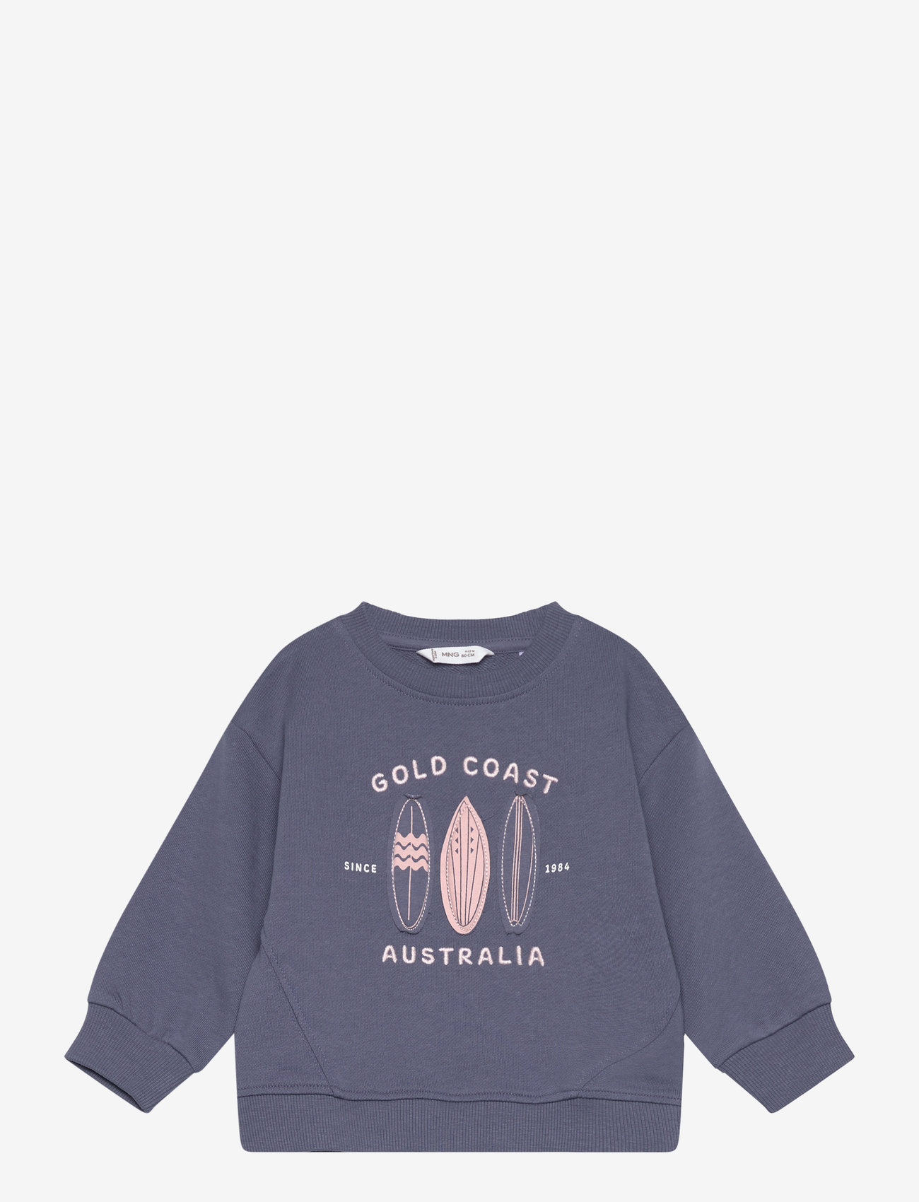 Mango - Surf printed sweatshirt - medium blue - 0