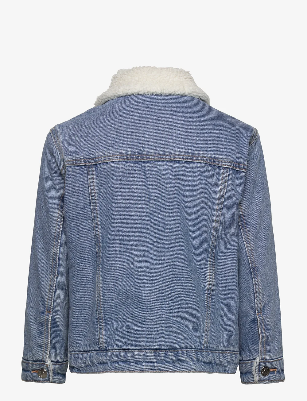 Mango - Shearling denim jacket - jeansjacken - open blue - 1