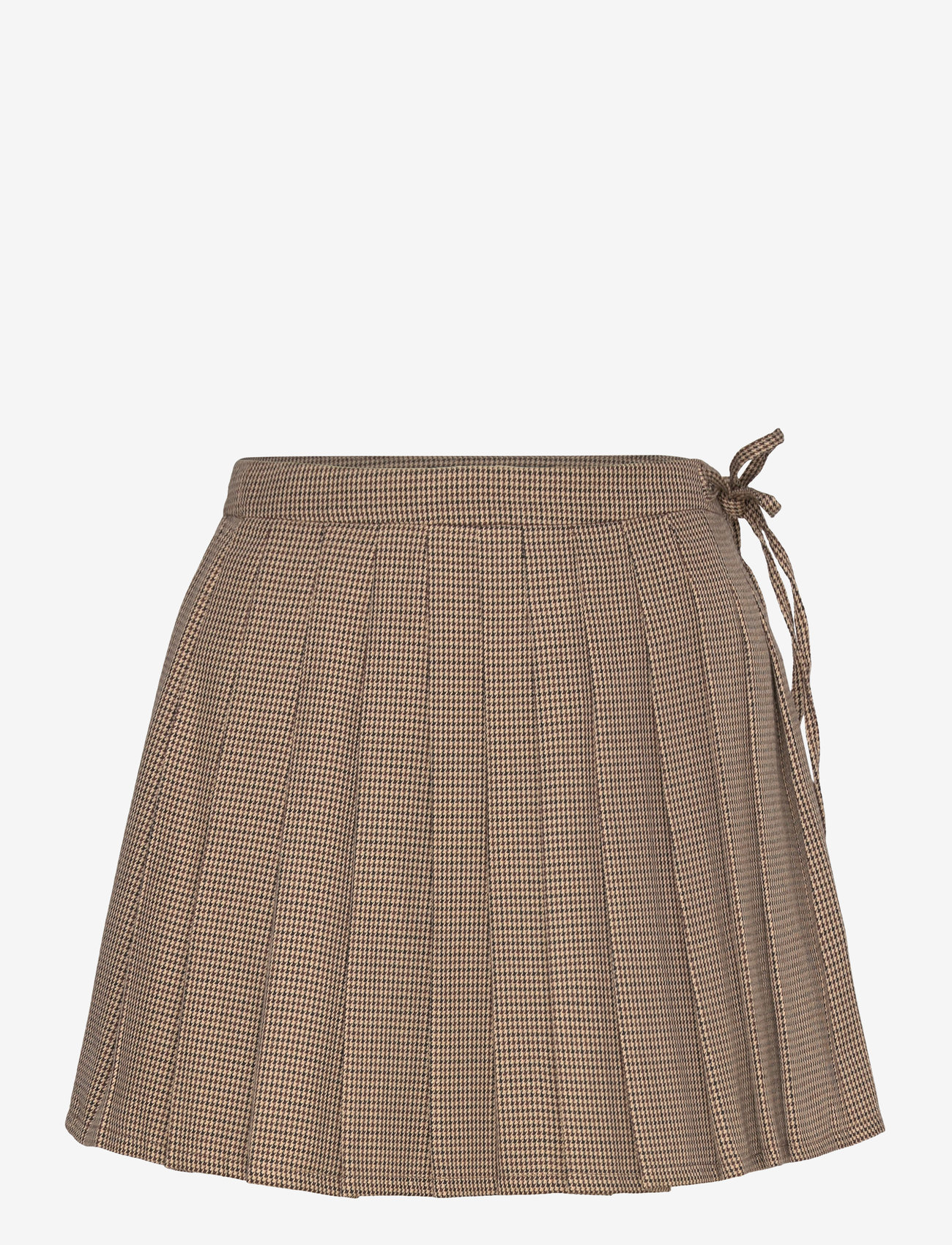 Mango - Houndstooth mini-skirt - plisseeritud seelikud - brown - 0