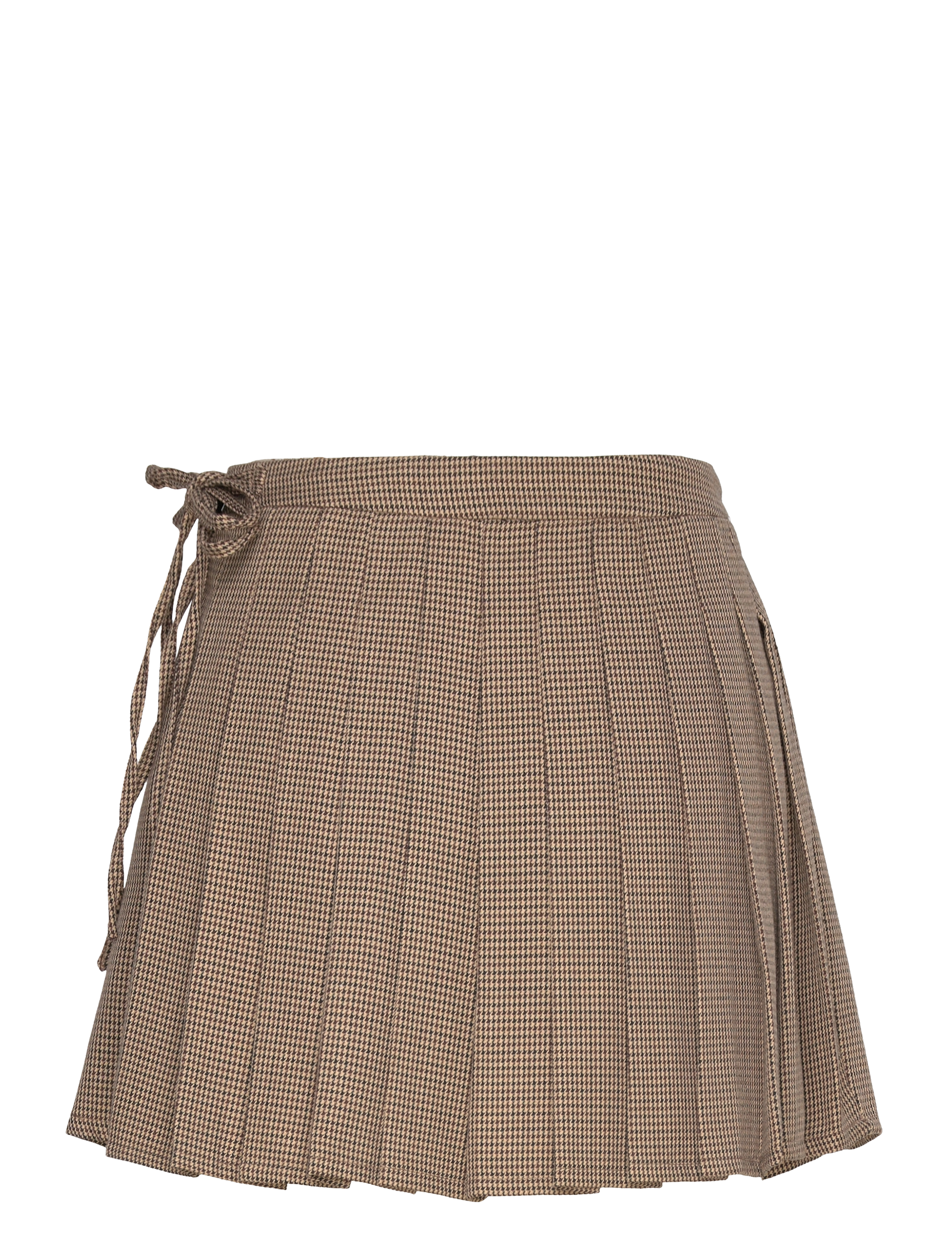 Mango - Houndstooth mini-skirt - brown - 2