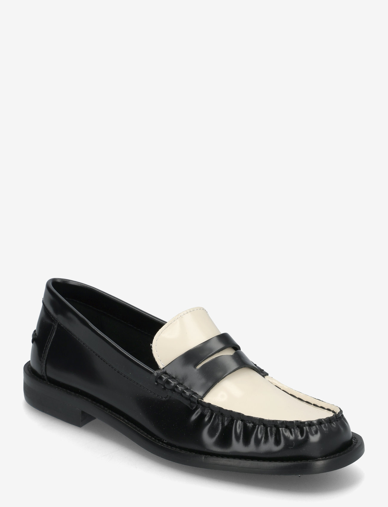 Mango - Two-tone leather loafers - speciella tillfällen - black - 0