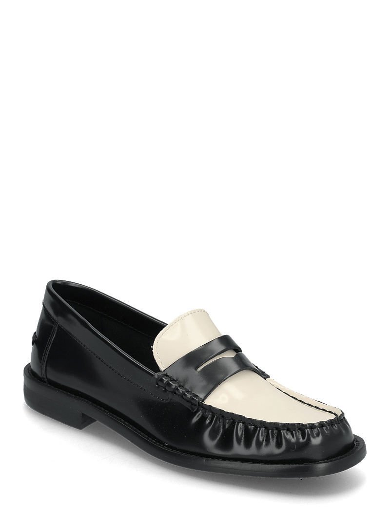 Mango - Two-tone leather loafers - speciella tillfällen - black - 0