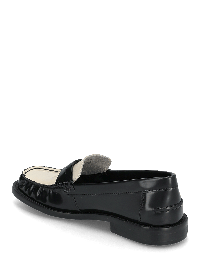 Mango - Two-tone leather loafers - speciella tillfällen - black - 2