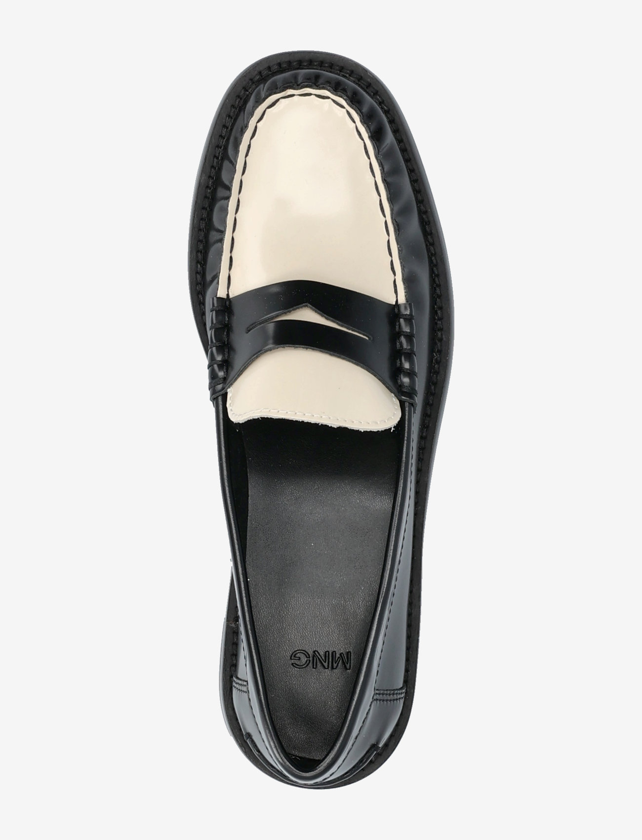 Mango - Two-tone leather loafers - speciella tillfällen - black - 3