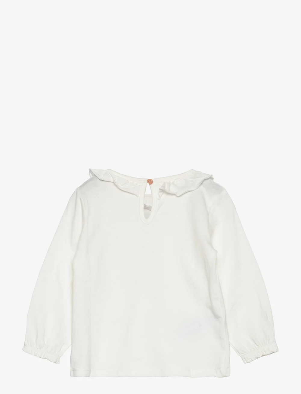 Mango - Ruffled collar t-shirt - langærmede t-shirts - natural white - 2