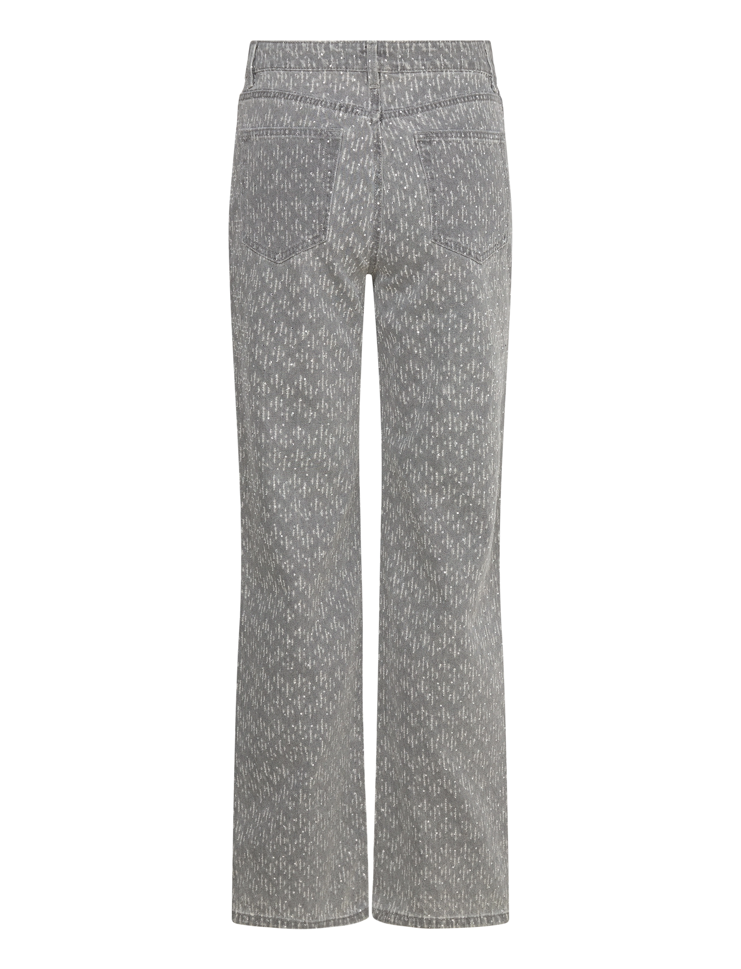Mango - Straight-fit jeans with rhinestone detail - straight jeans - open grey - 1