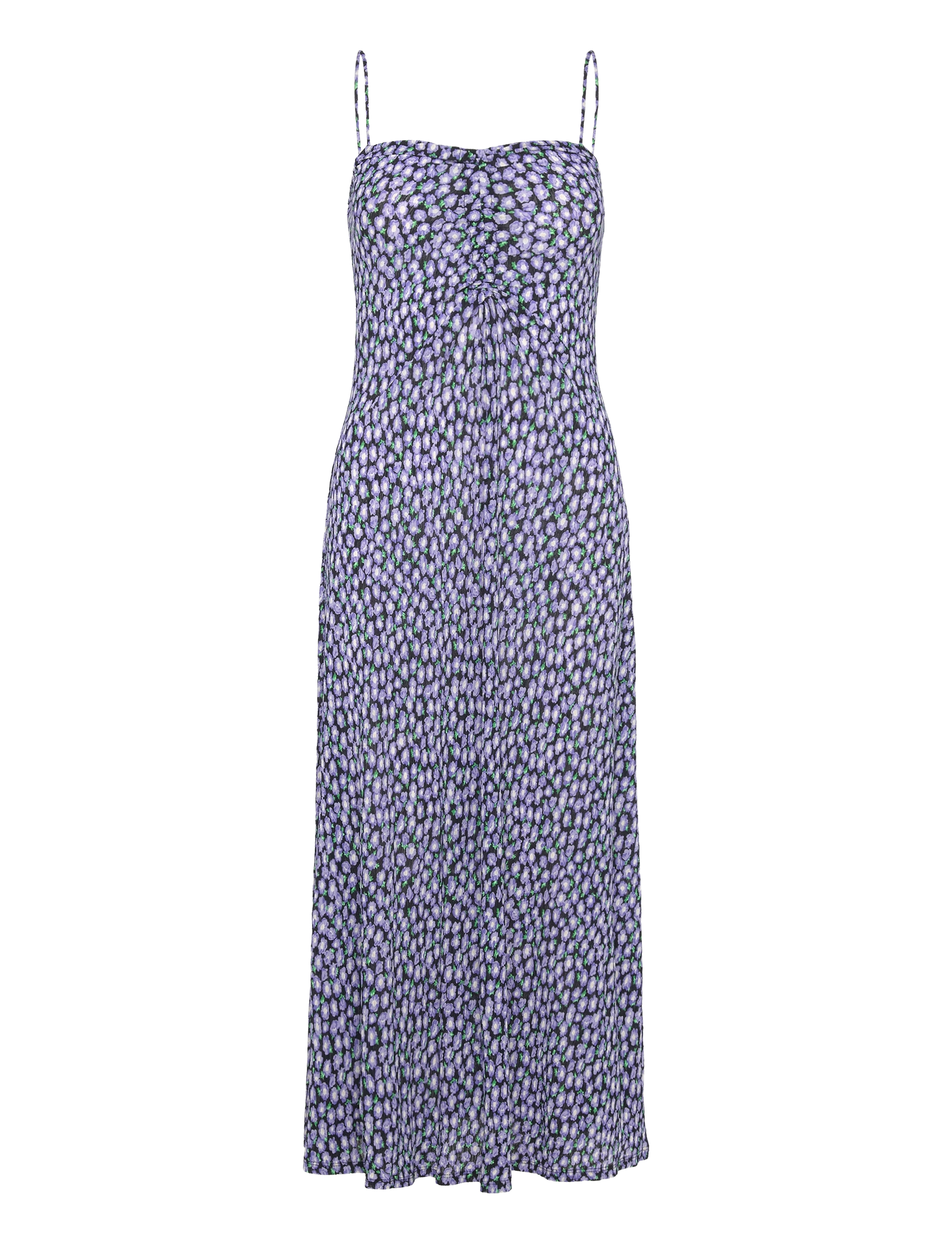 Long printed dress - BLACK