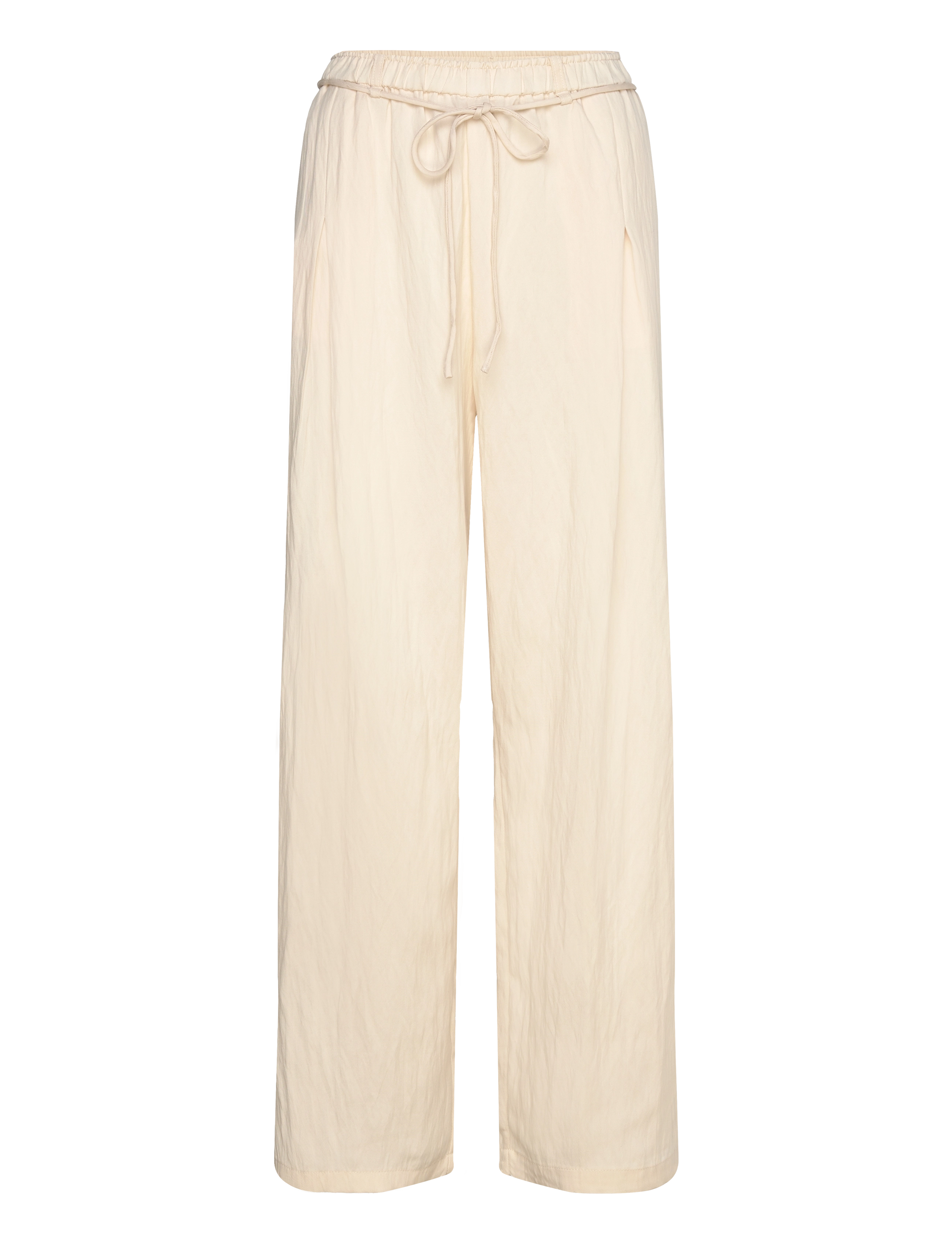 Mango - Straight lyocell trousers - suorat housut - light beige - 1