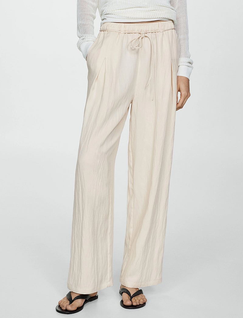 Mango - Straight lyocell trousers - straight leg hosen - light beige - 0