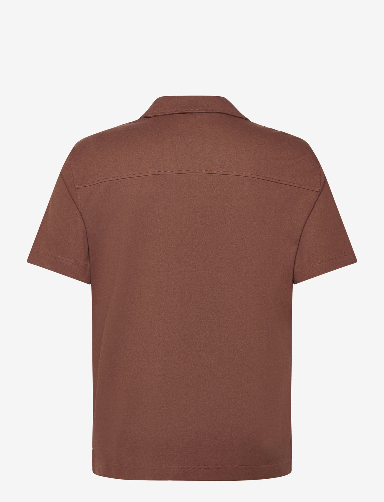 Mango - Regular-fit 100% cotton shirt - kortärmade skjortor - brown - 2