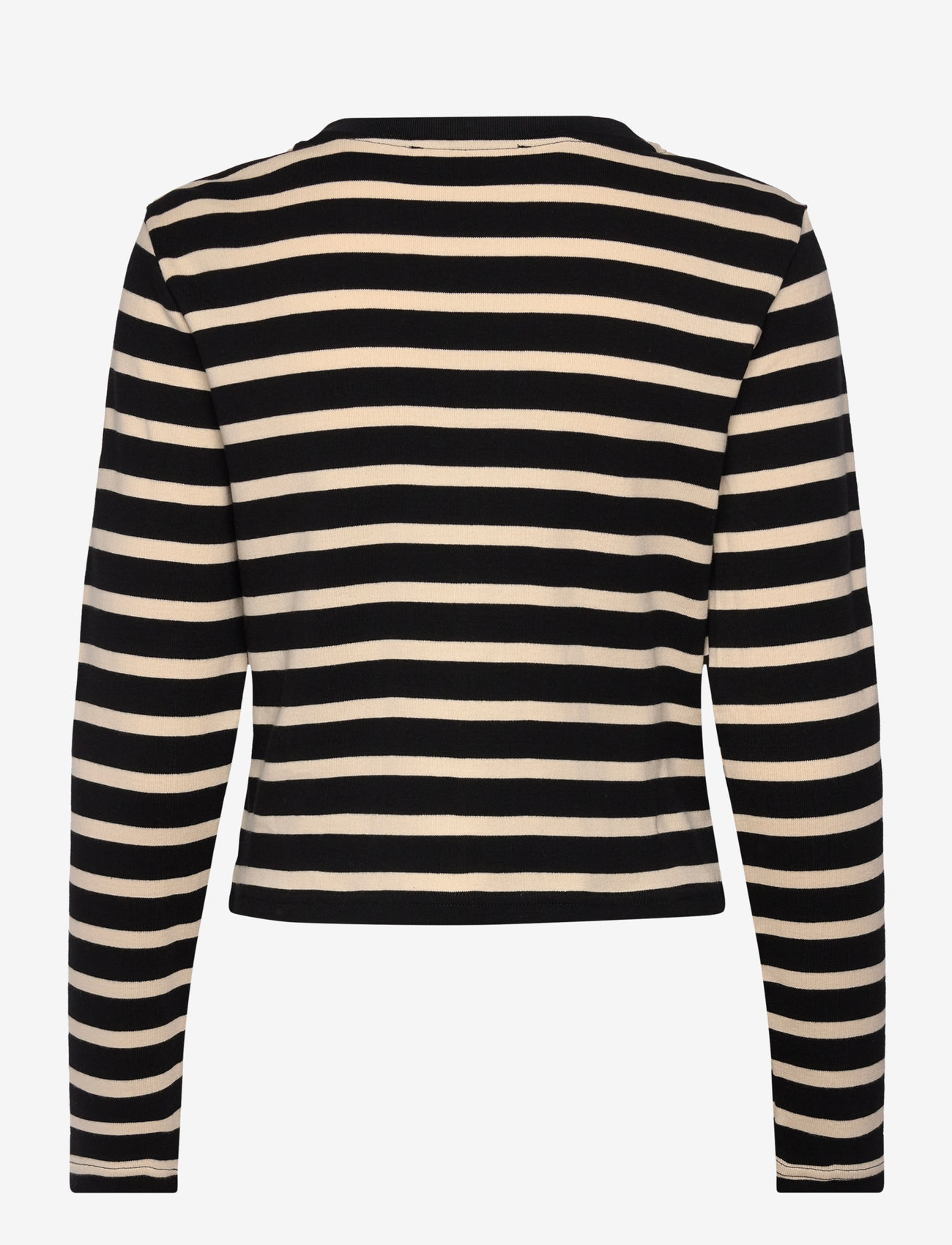 Mango - Striped cardigan with buttons - black - 2