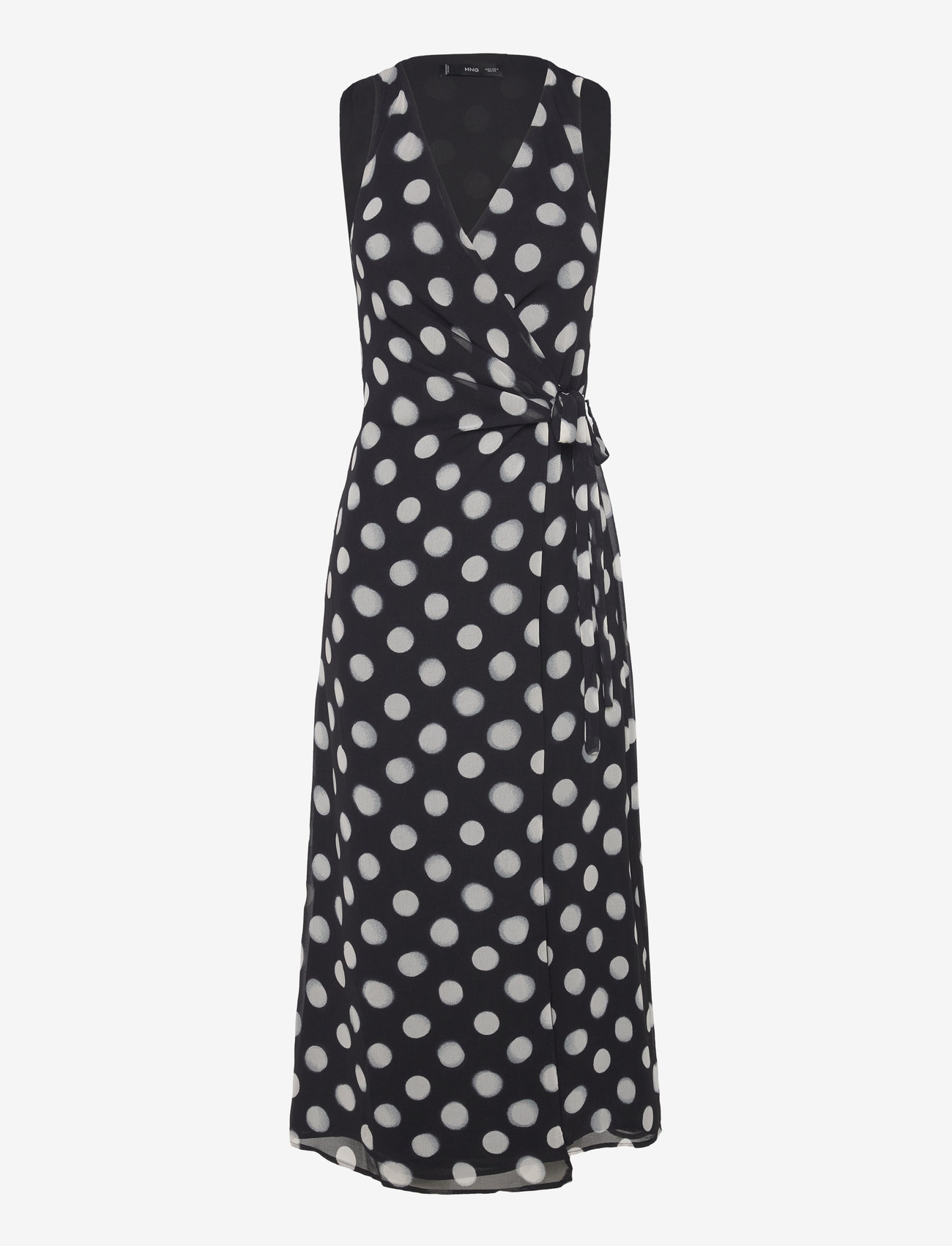 Mango - Cross dress with polka-dots - sommarklänningar - black - 1