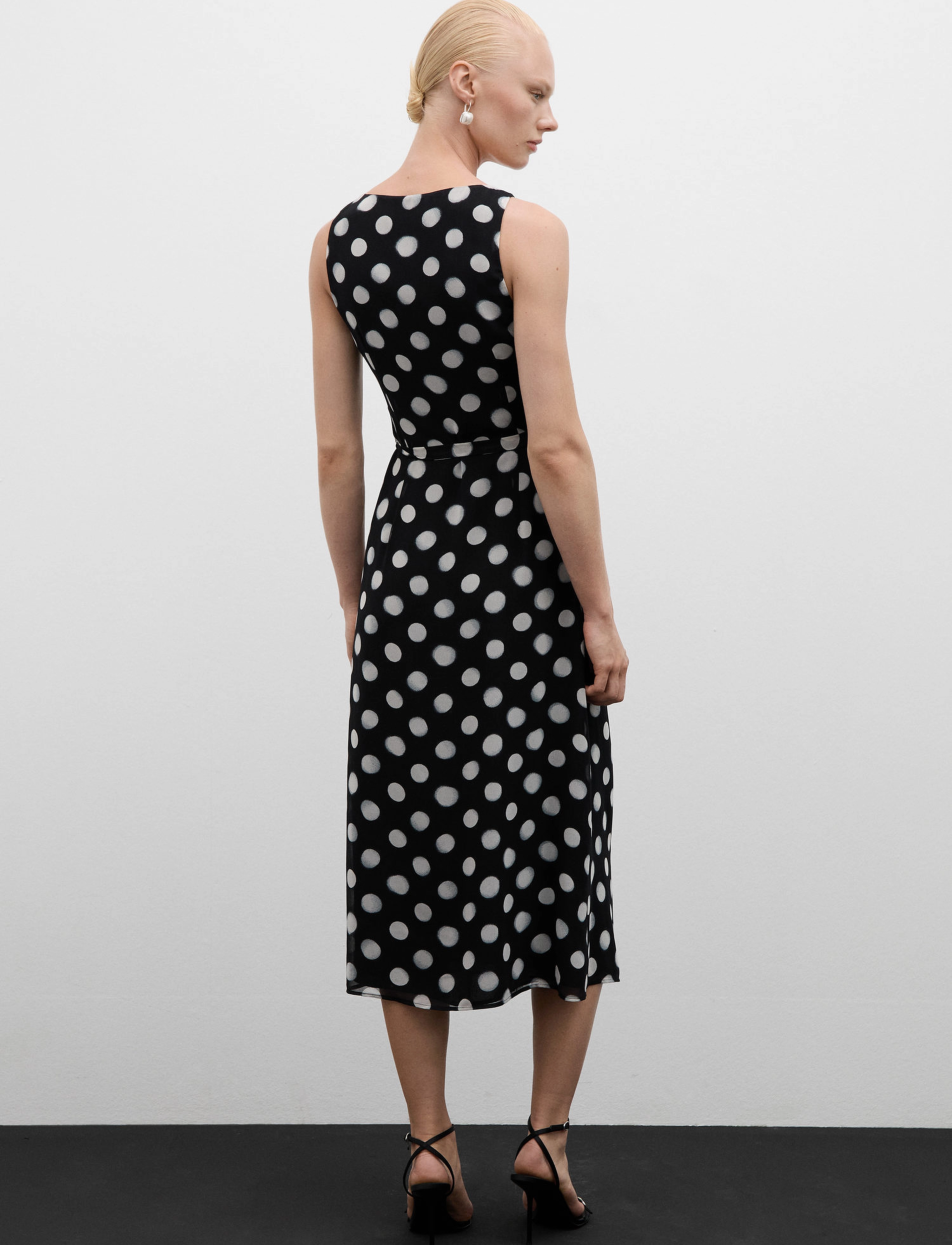 Mango - Cross dress with polka-dots - black - 3