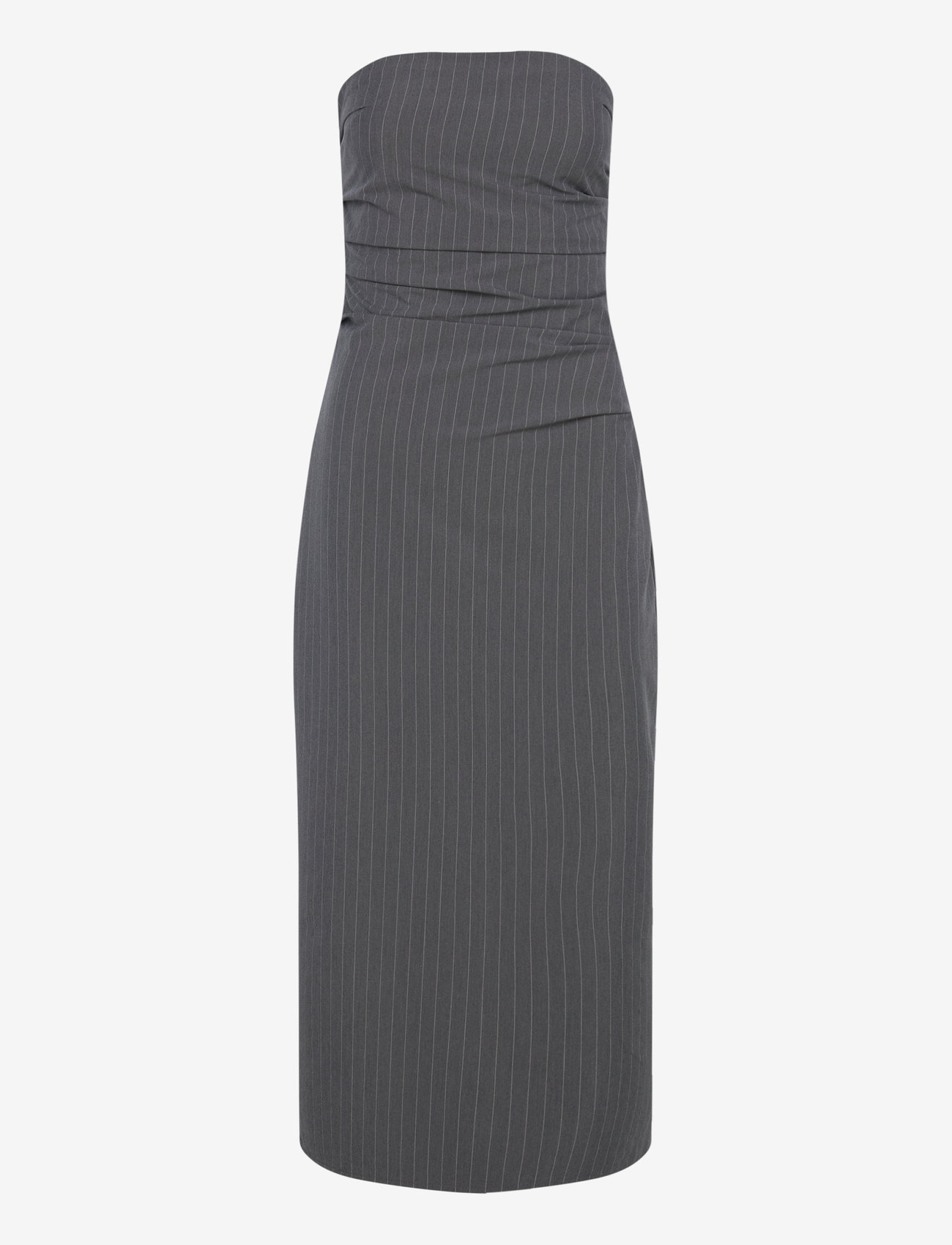 Mango - Strapless pinstripe dress - cocktailkleider - open grey - 1