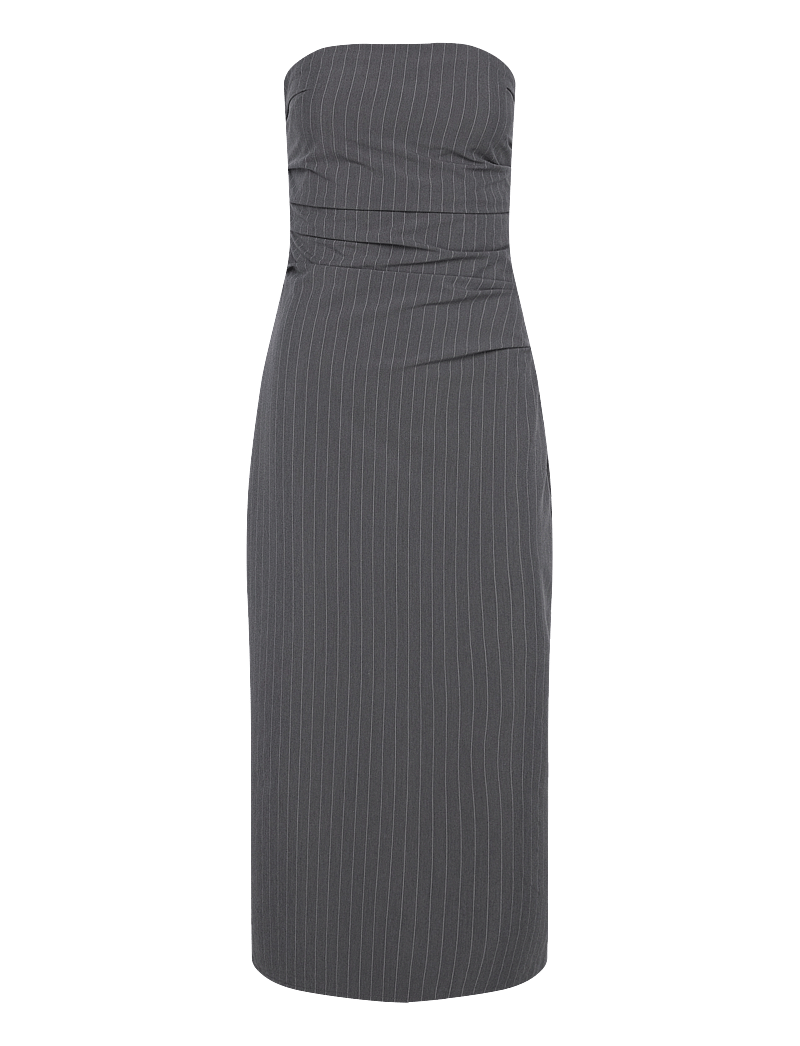 Mango - Strapless pinstripe dress - cocktailkleider - open grey - 1
