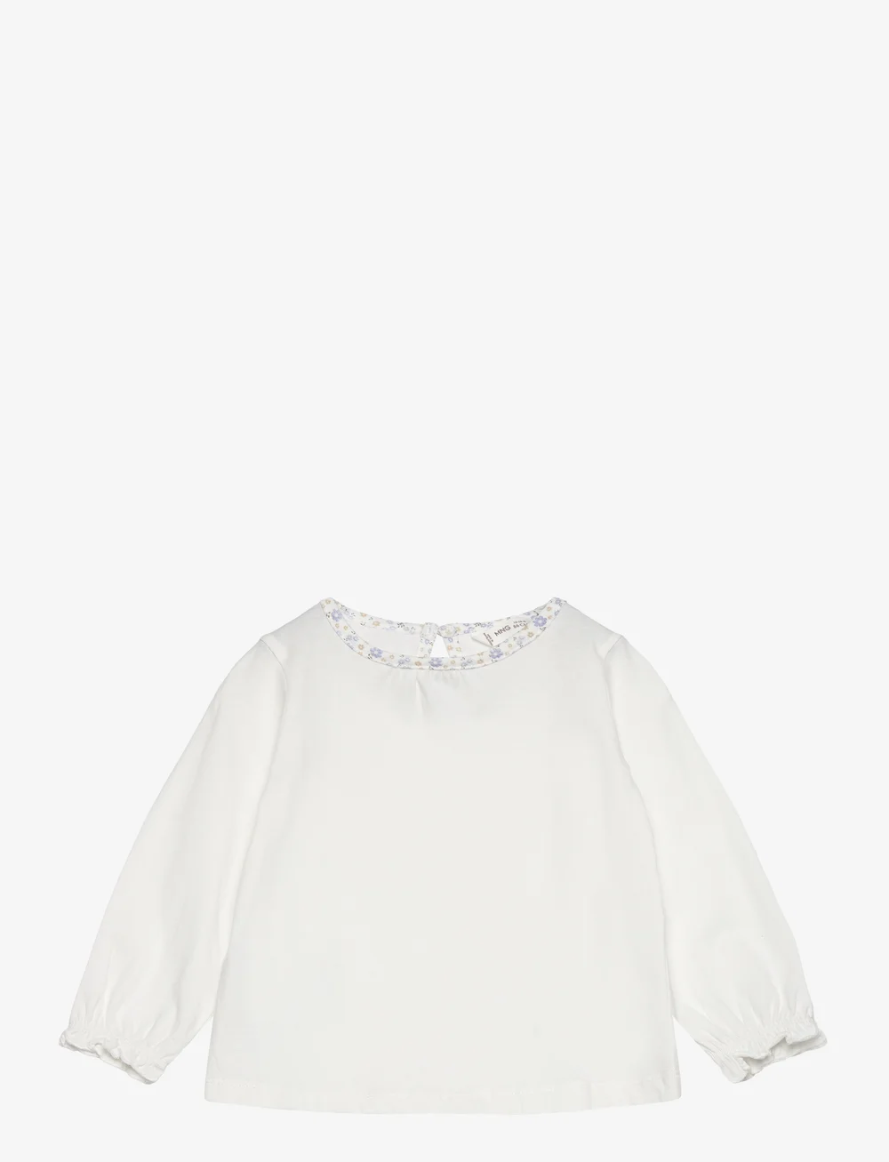 Mango - Contrast detail T-shirt - langærmede t-shirts - natural white - 0