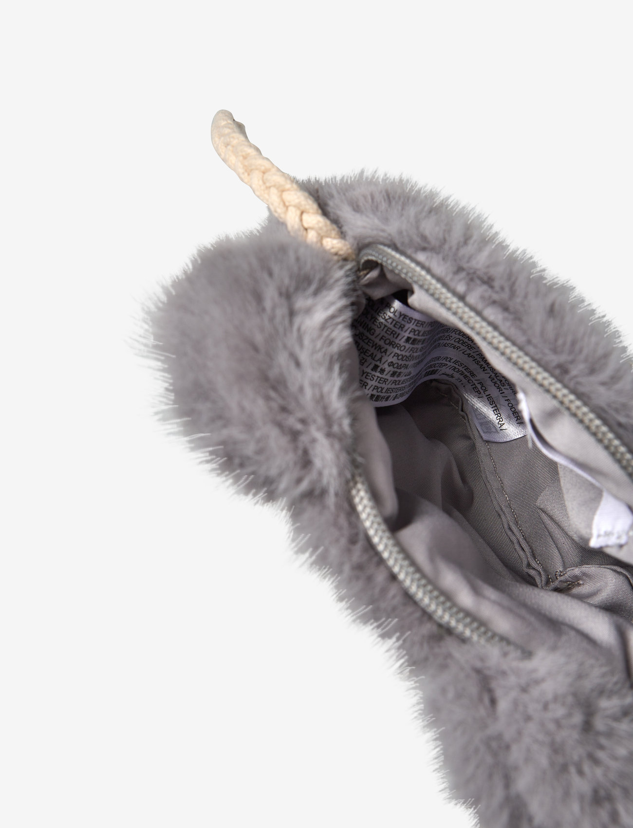 Mango - Fur-effect shoulder bag - axelremsväskor - grey - 3