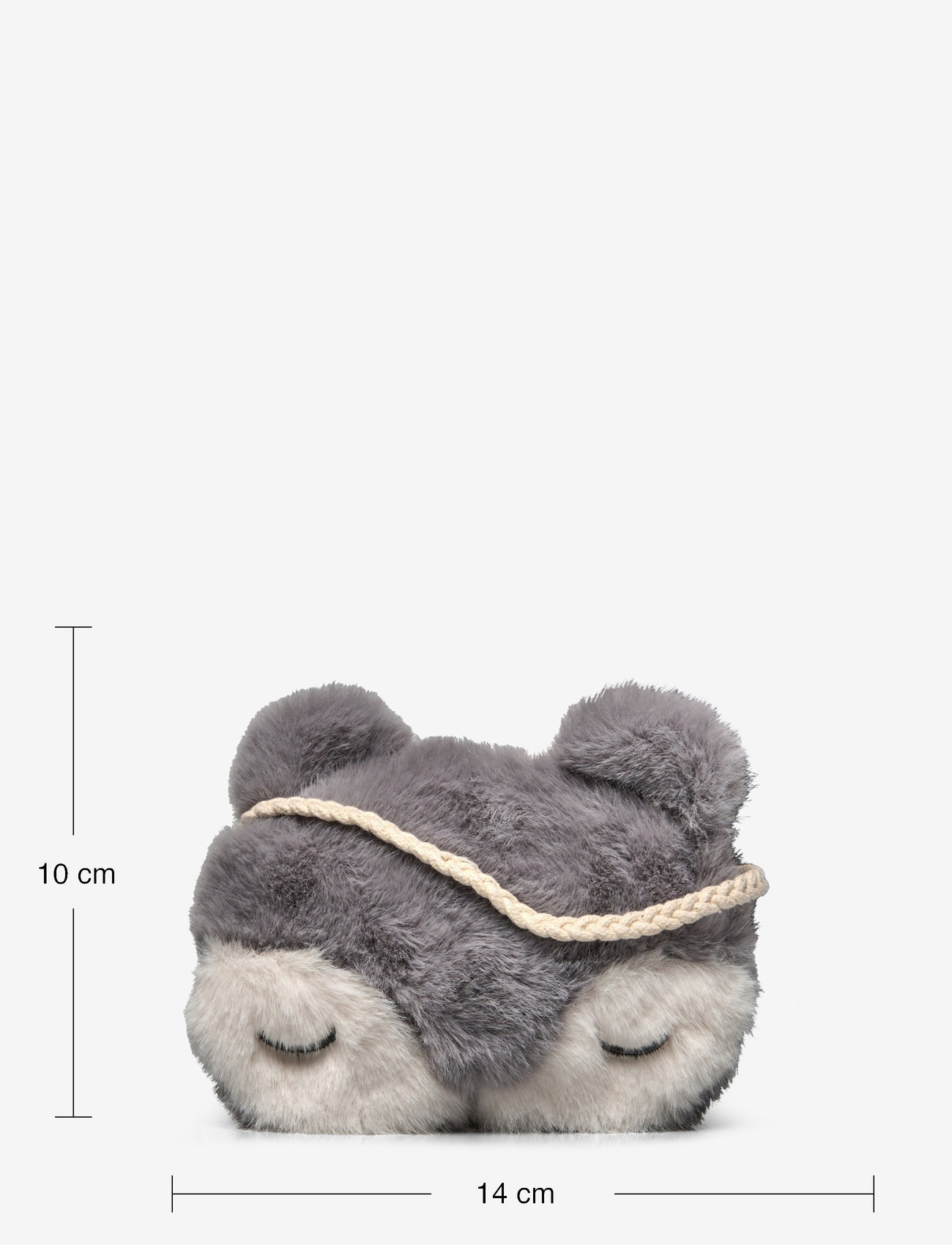 Mango - Fur-effect shoulder bag - axelremsväskor - grey - 4