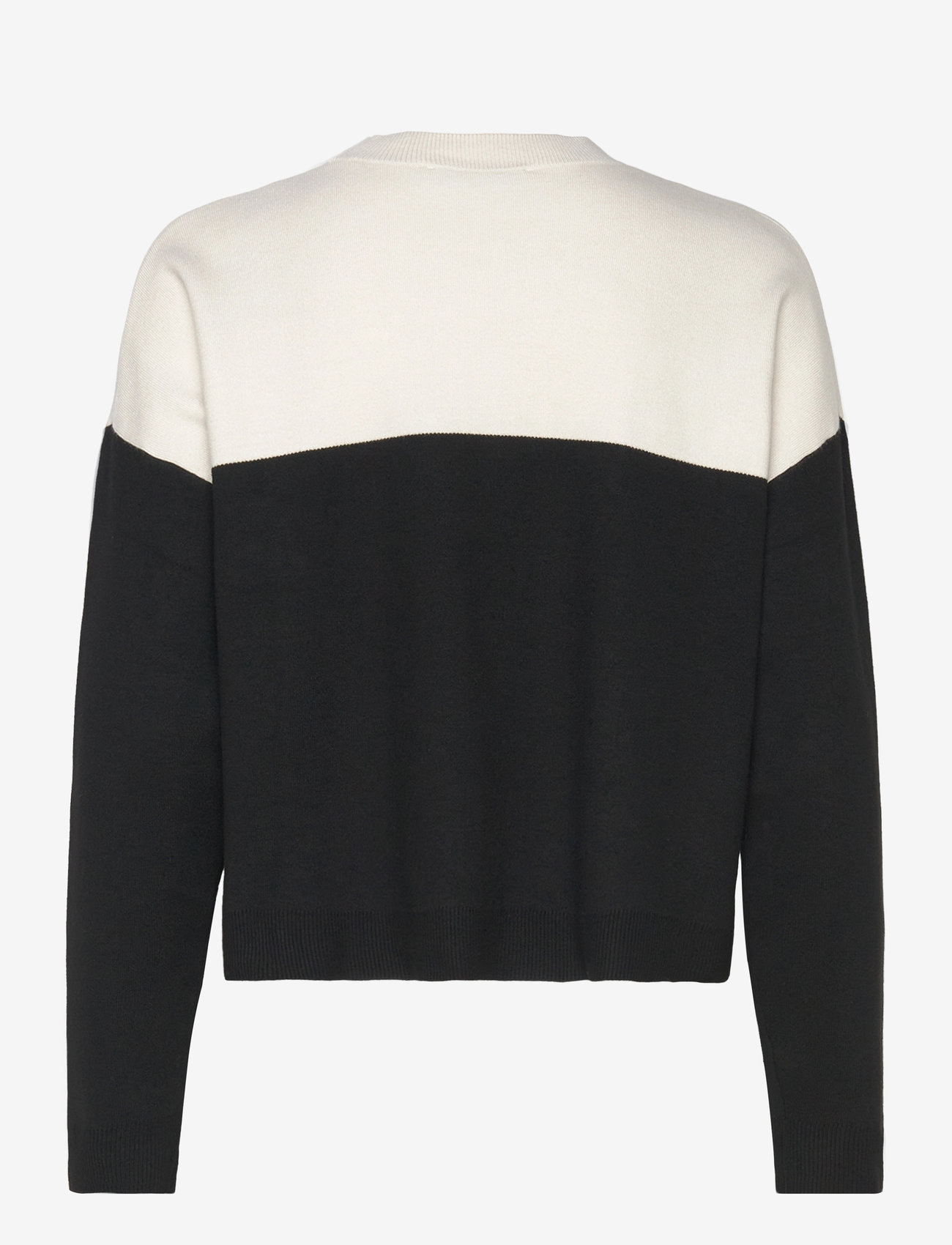 Mango - Two-tone sweater with perkins neck - sügisesed riided - black - 1