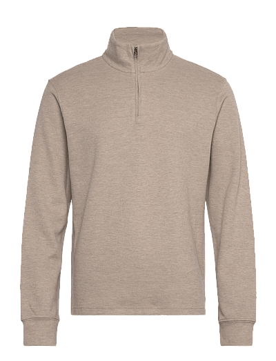 Ribbed Sweatshirt Collar - Half Zip-TrøJer