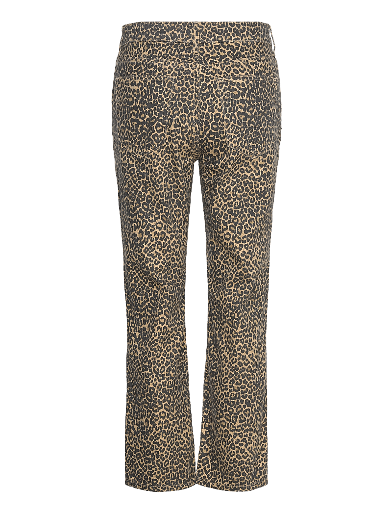 Mango - Leopard-print straight jeans - straight jeans - brown - 2