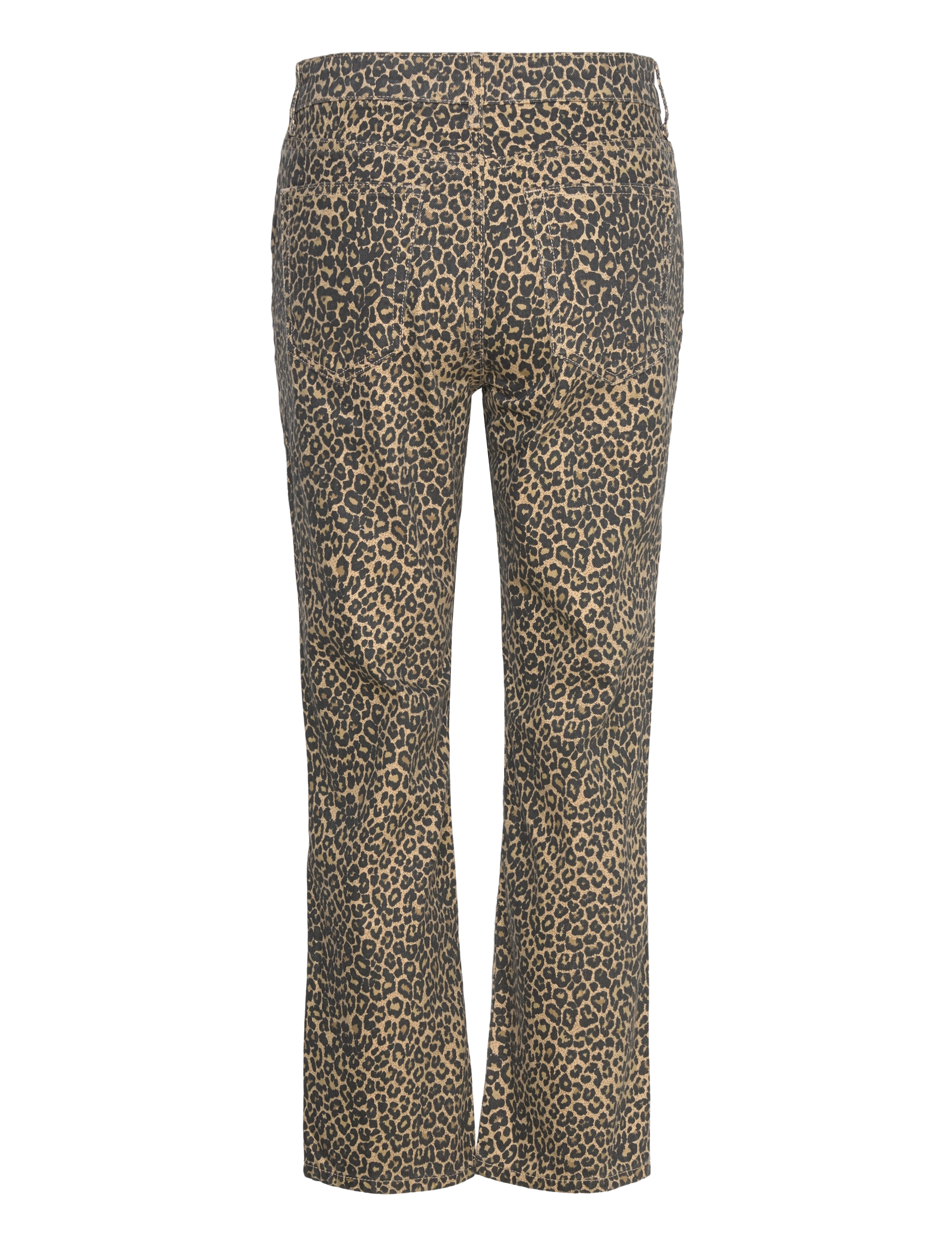 Mango - Leopard-print straight jeans - sirge säärega teksad - brown - 2