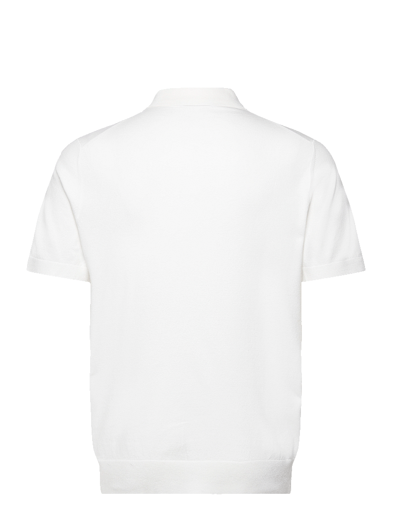 Mango - Fine-knit polo shirt - kortærmede poloer - white - 2