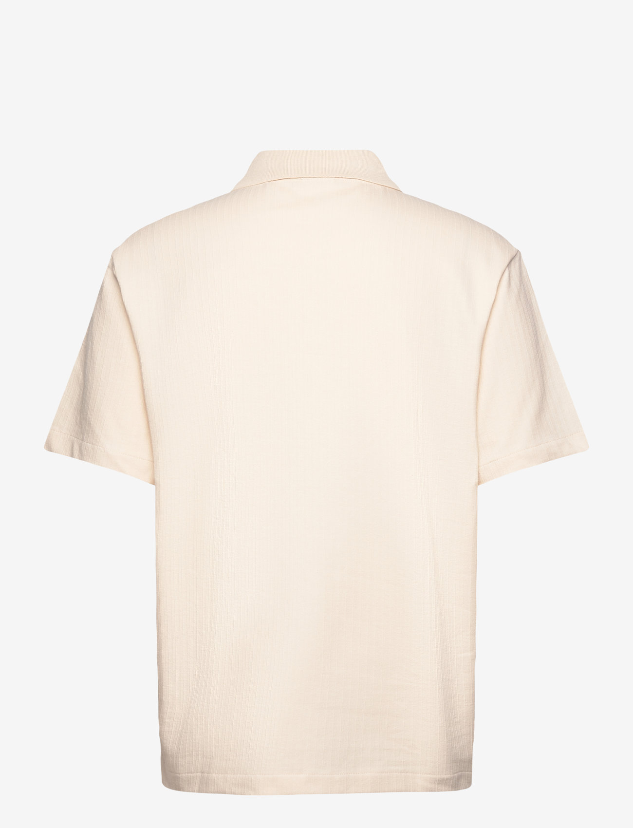 Mango - Regular-fit ribbed cotton polo shirt - stickade pikéer - white - 2