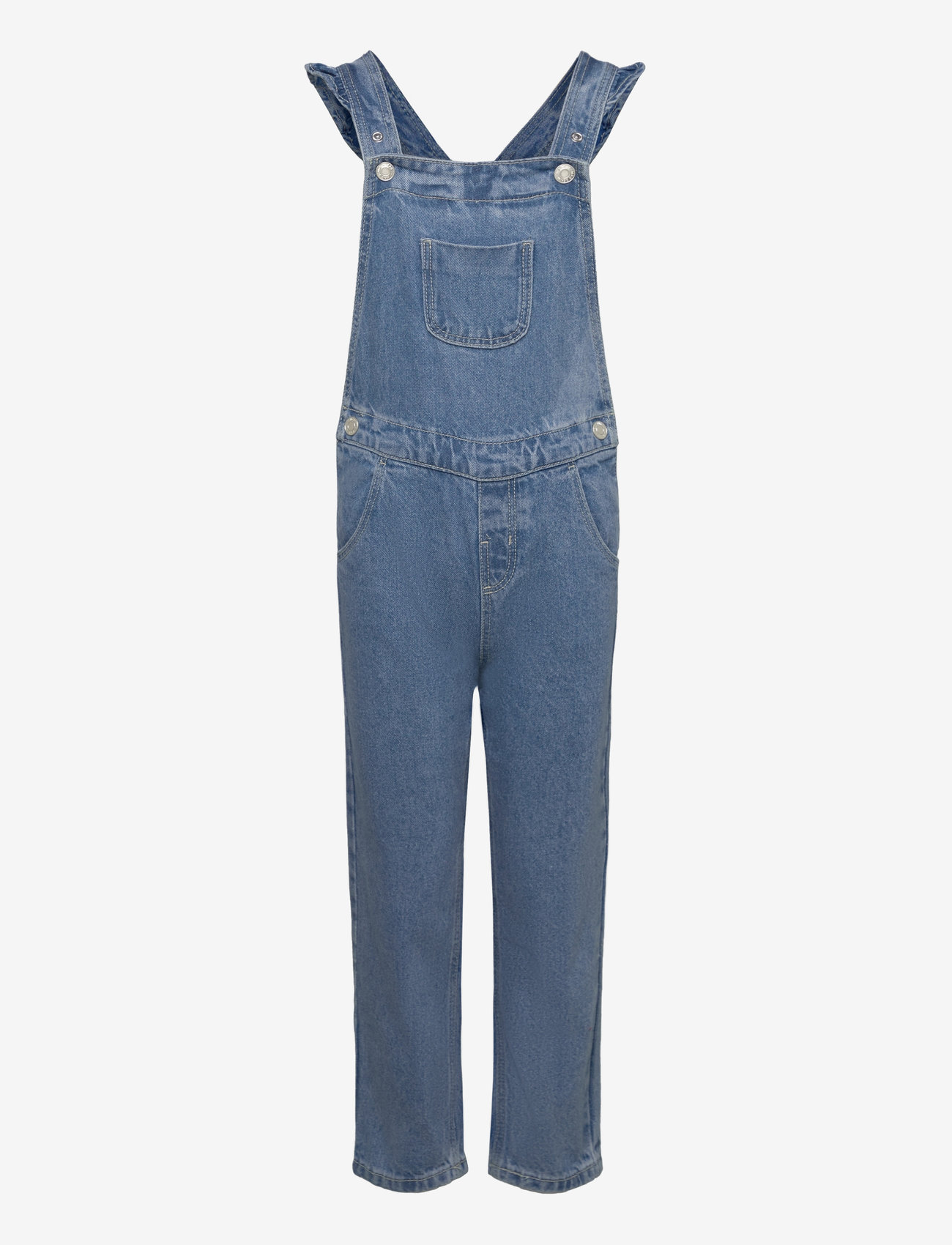 Mango - Frills denim dungarees - laveste priser - open blue - 0