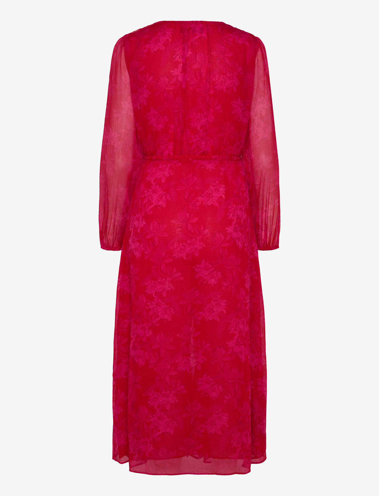 Mango - Floral-print dress with knot detail - omlottklänningar - bright red - 2