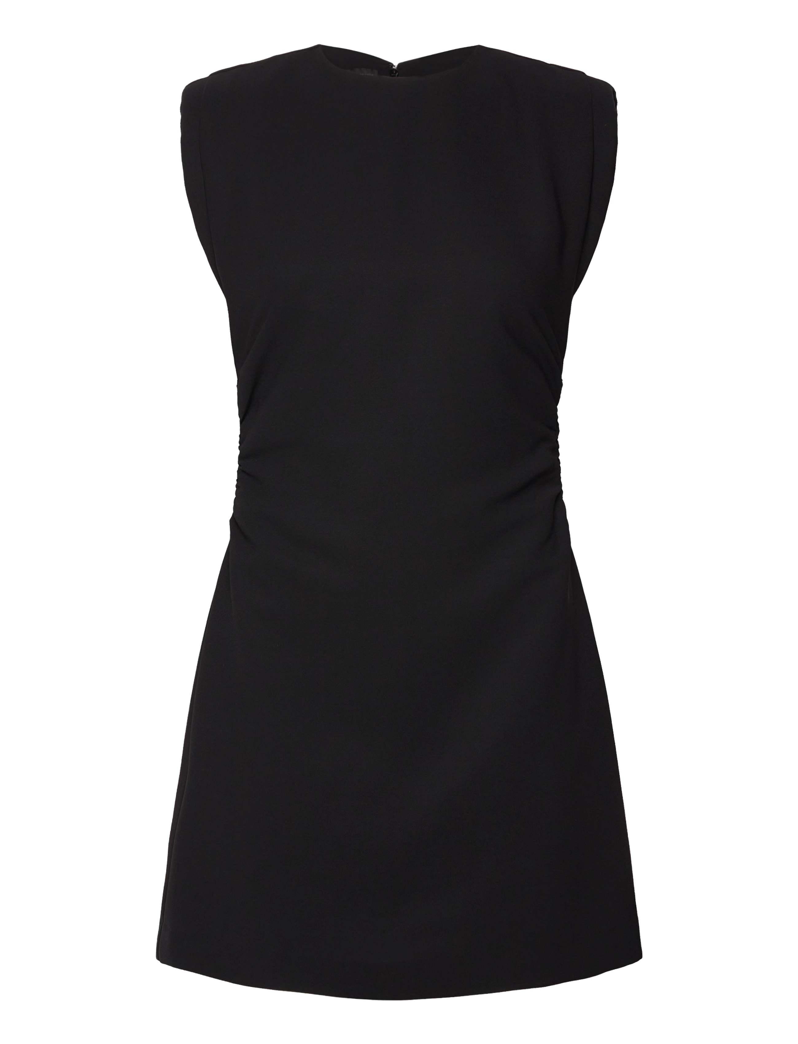 Mango Short dress with draped detail - Minikleidid - BLACK / black