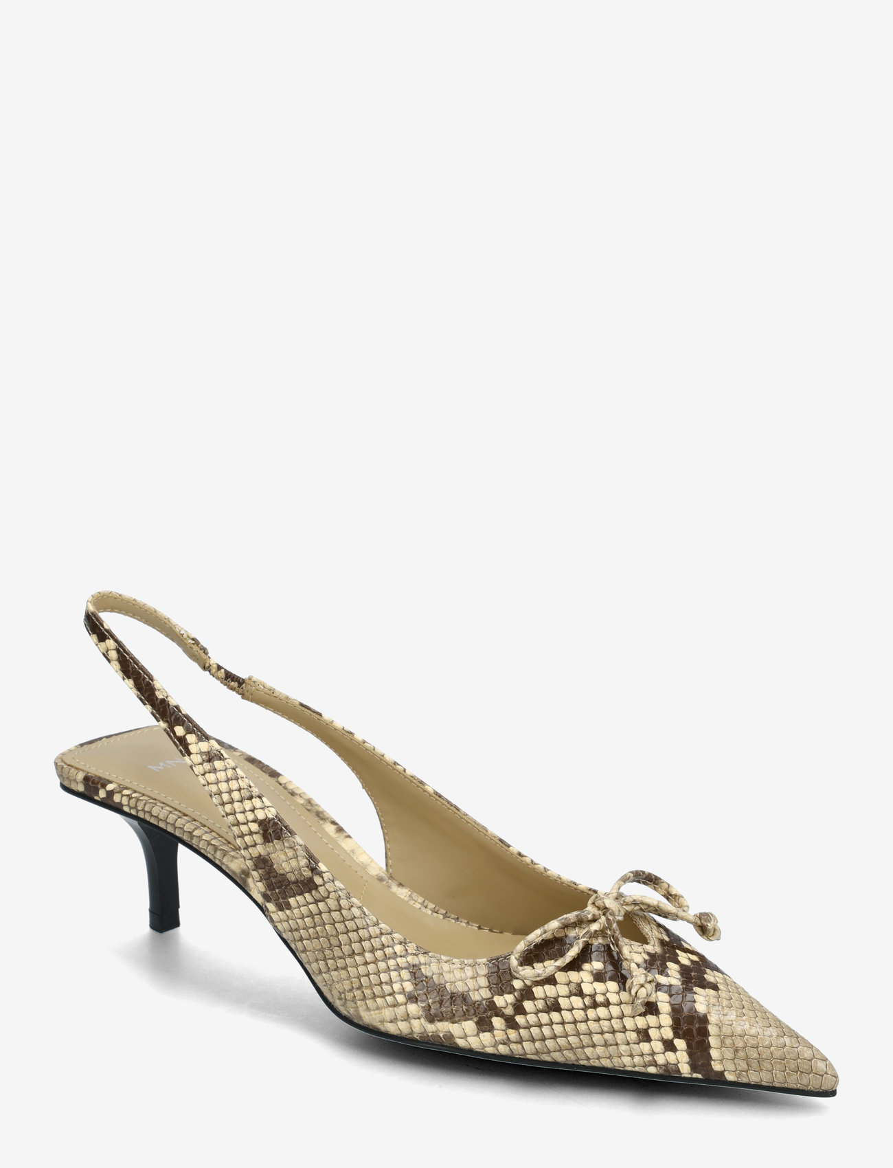 Mango - Kitten shoes with bow detail - slingbacks med hæle - light beige - 0
