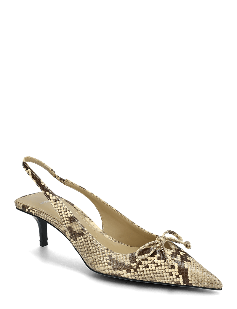 Mango - Kitten shoes with bow detail - slingbacks med hæle - light beige - 0