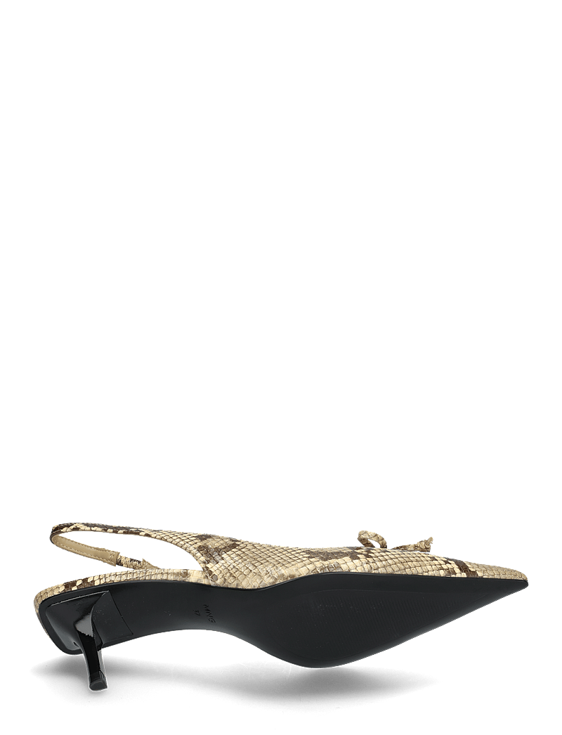 Mango - Kitten shoes with bow detail - slingbacks med hæle - light beige - 4