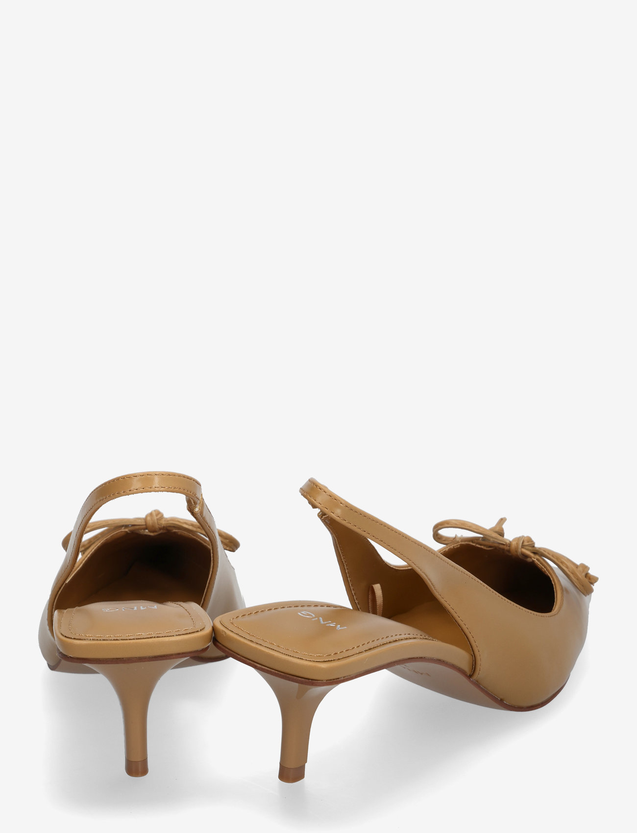 Mango - Kitten shoes with bow detail - högklackade slingbacks - medium brown - 4