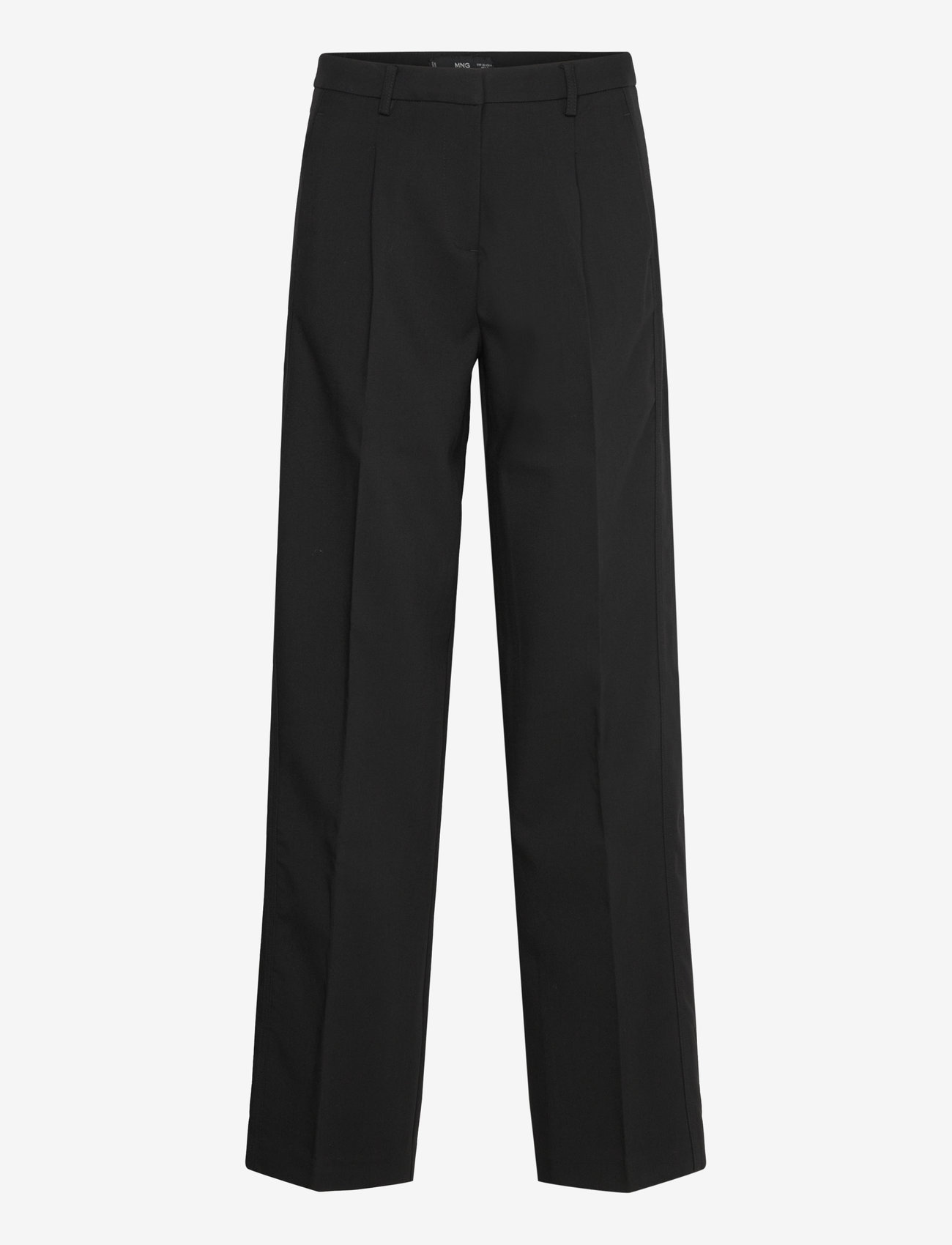 Mango - Straight-fit pleated trousers - black - 0