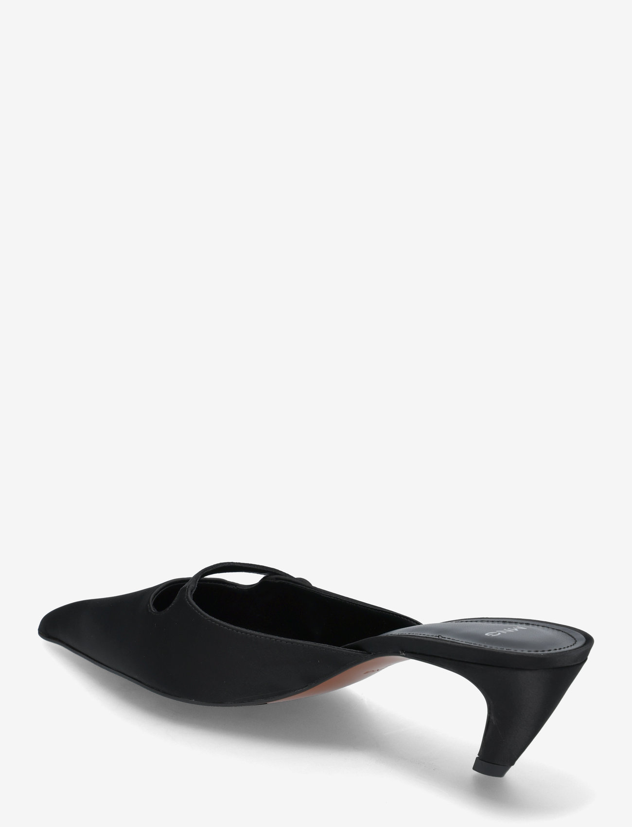 Mango - Satin kitten-heel shoes - mules med hæle - black - 2