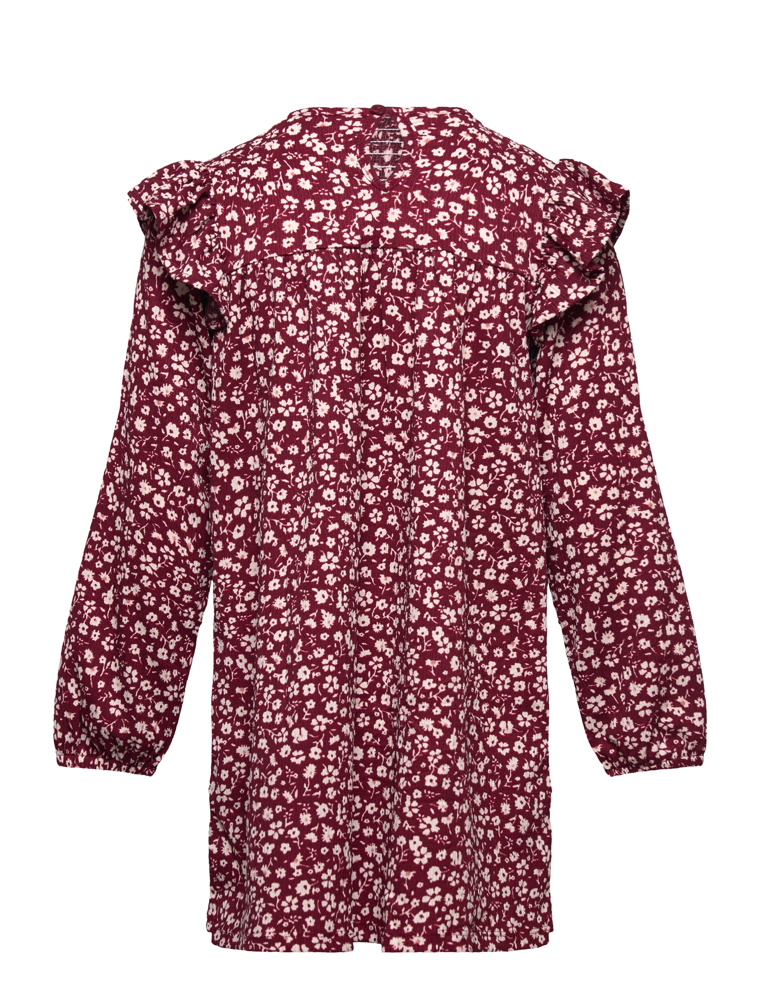 Mango - Ruched floral dress - dark red - 1