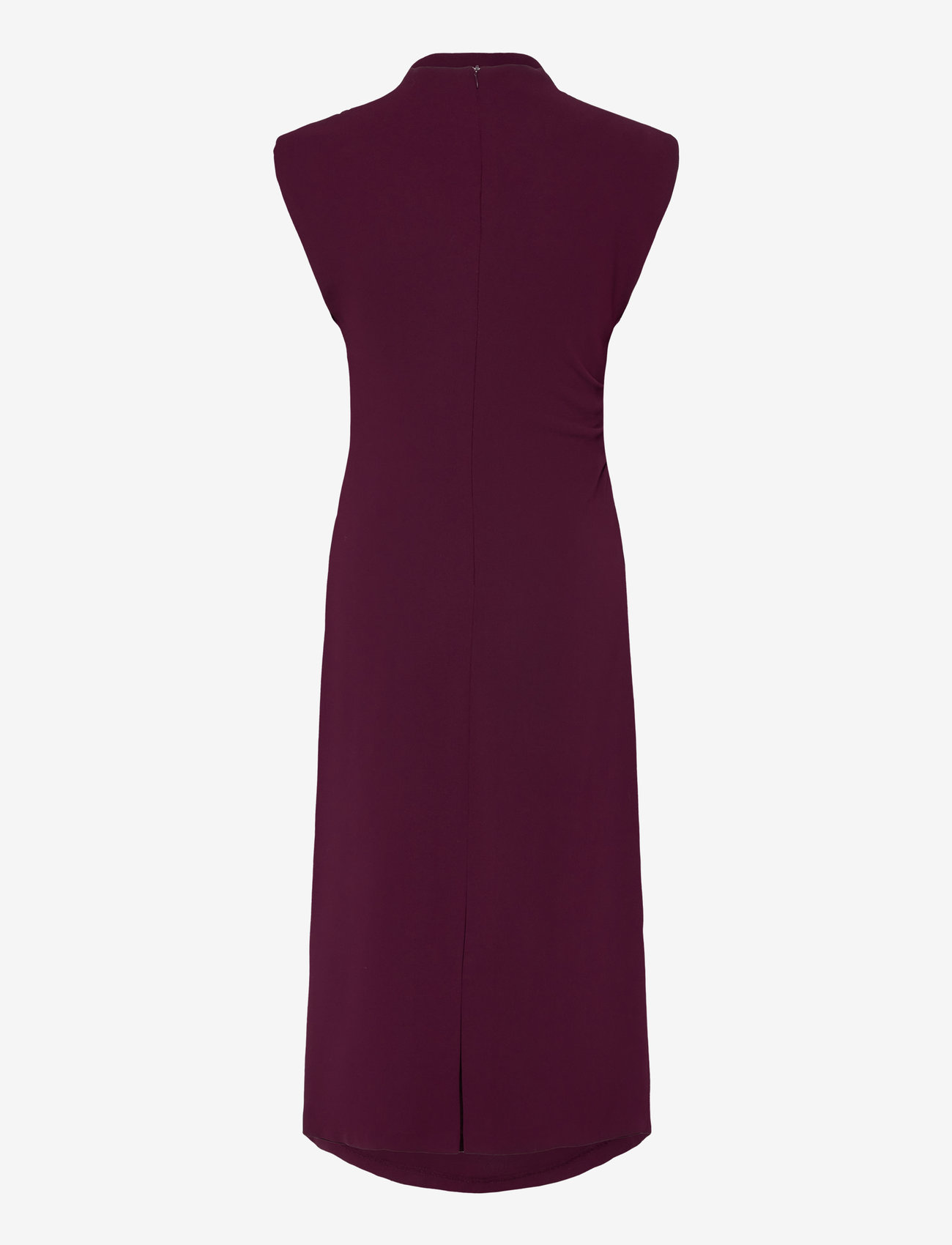 Mango - Gathered turtleneck dress - dark red - 2