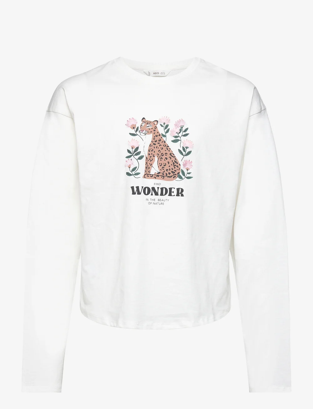 Mango - Long-sleeved panther t-shirt - langärmelig - natural white - 0