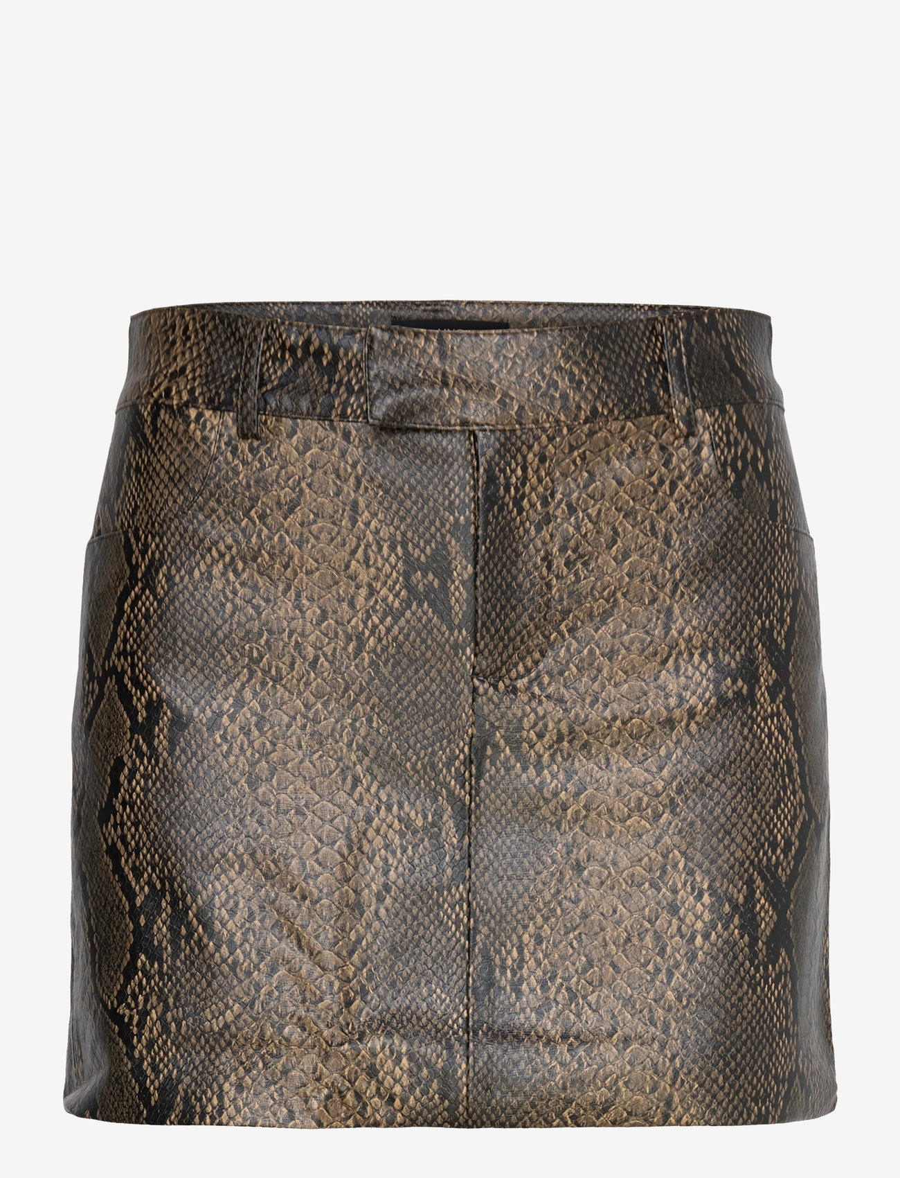 Mango - Mini-skirt with animal-print effect - korta kjolar - light beige - 1