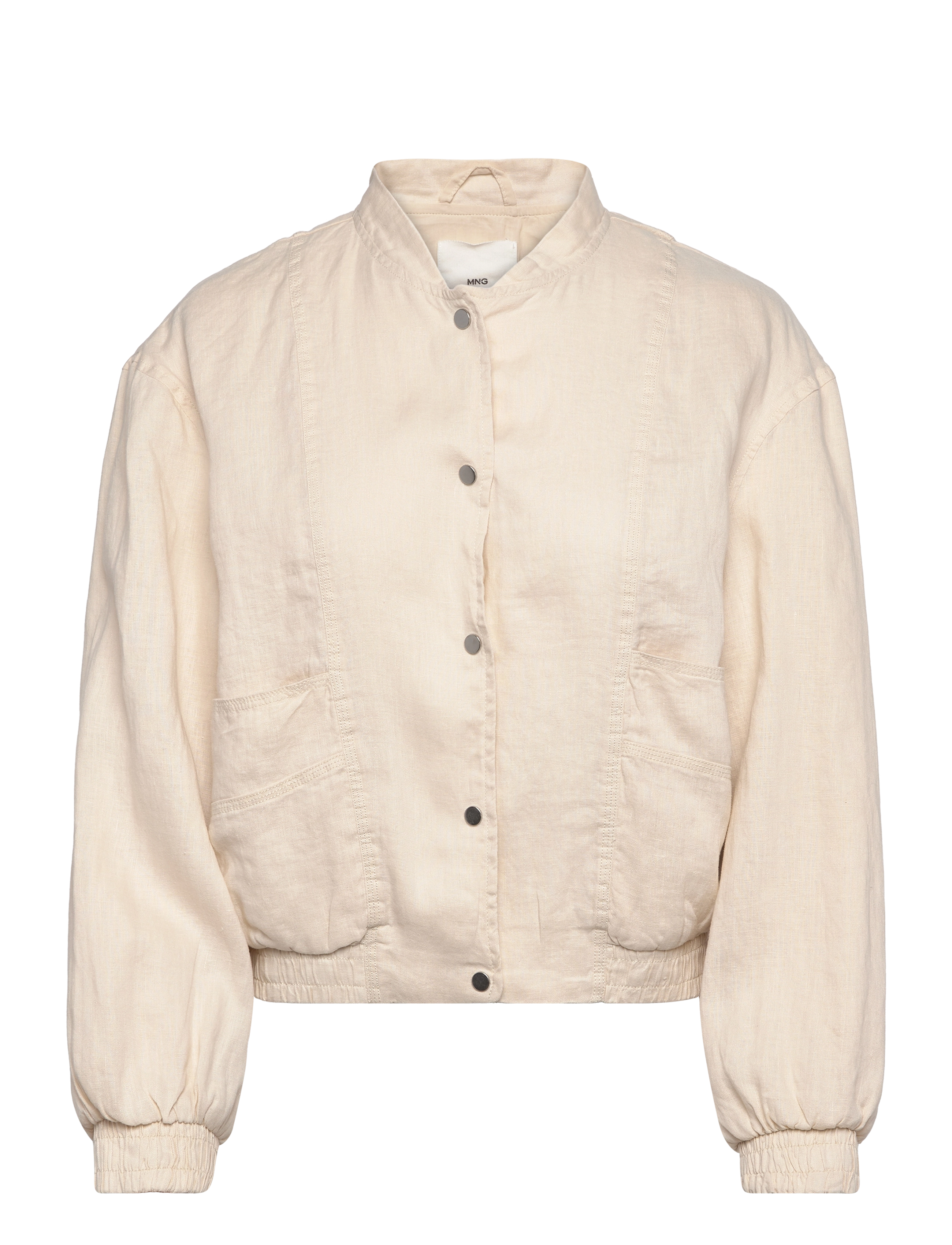 Mango Buttons linen-blend jacket - Jakid ja mantlid - LIGHT BEIGE / beige