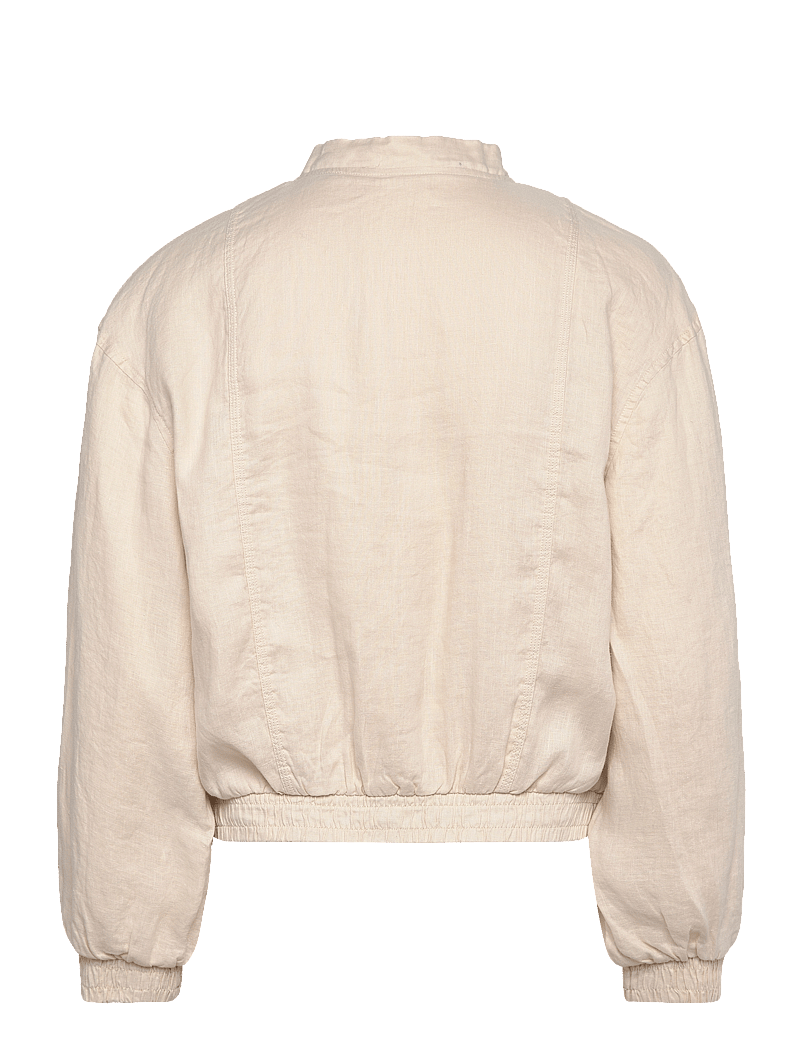 Mango - Buttons linen-blend jacket - höstjackor - light beige - 2