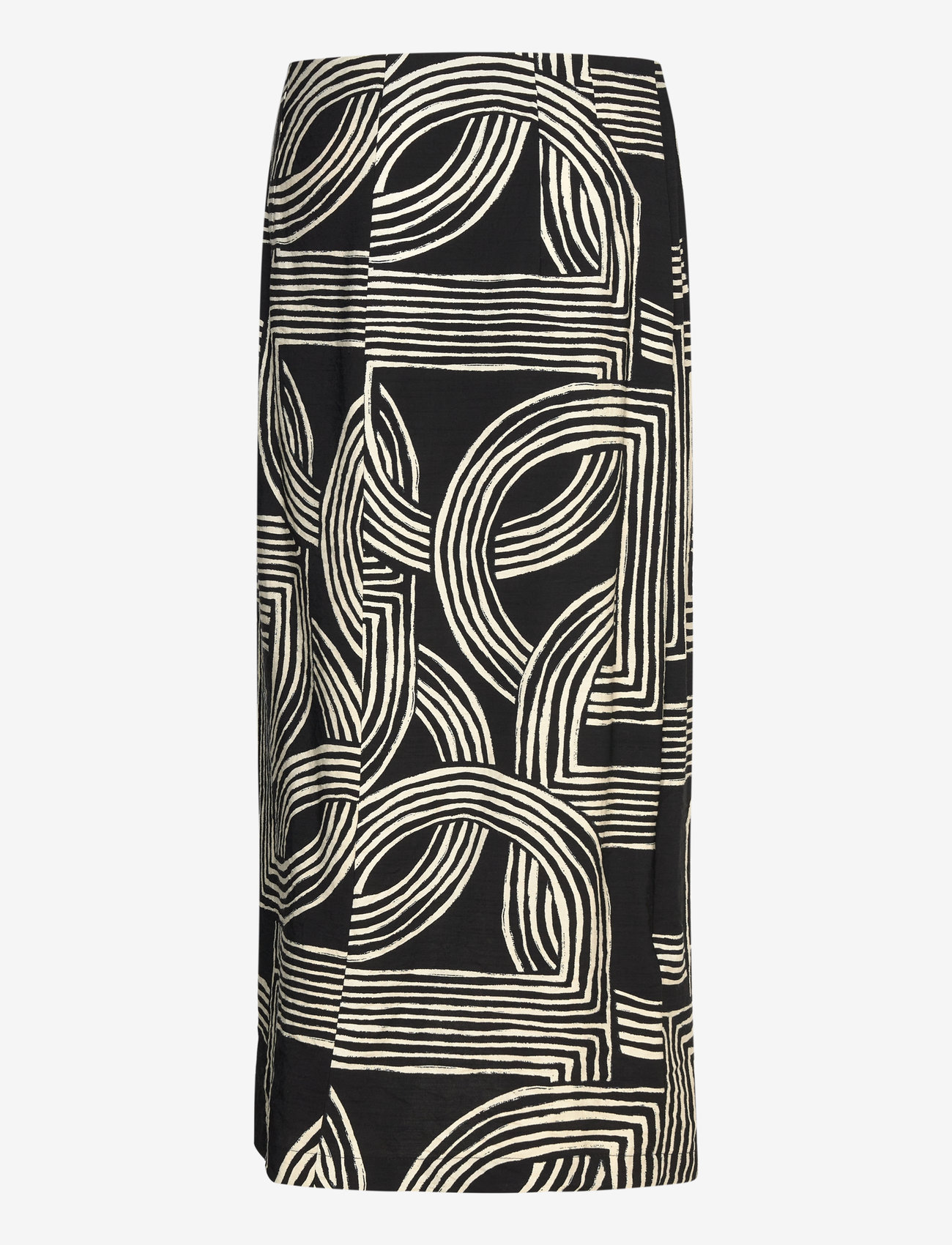 Mango - Printed skirt with slit - midi kjolar - black - 2