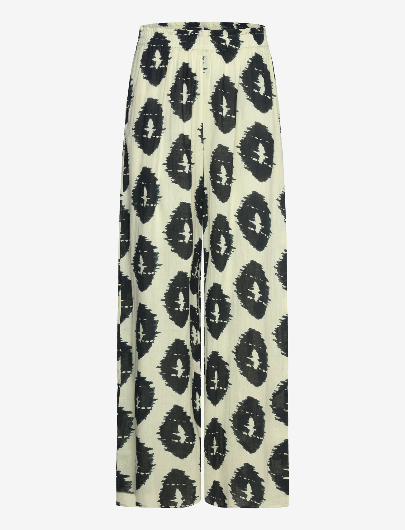 Mango - Wideleg printed trousers - madalaimad hinnad - light beige - 0