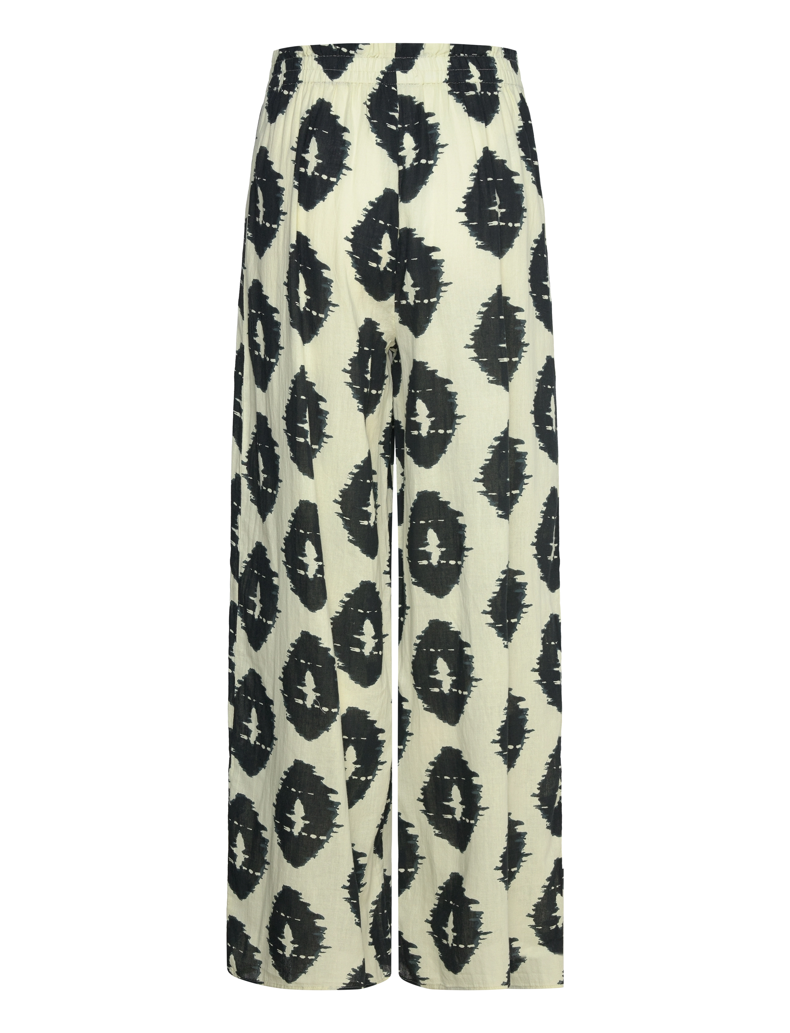 Mango - Wideleg printed trousers - vida byxor - light beige - 2